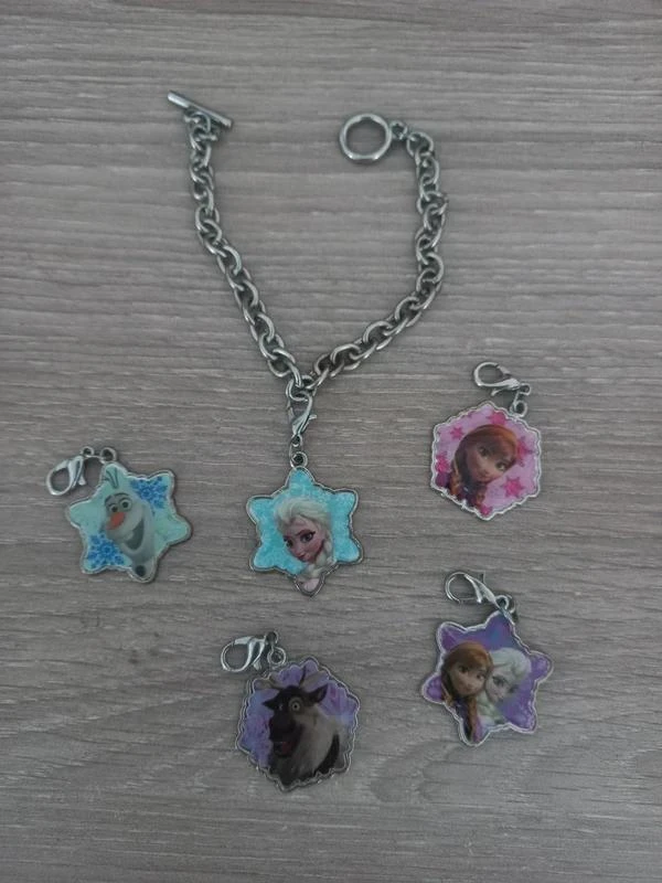 Bracelet "Reine Des Neiges" Et Pendentifs